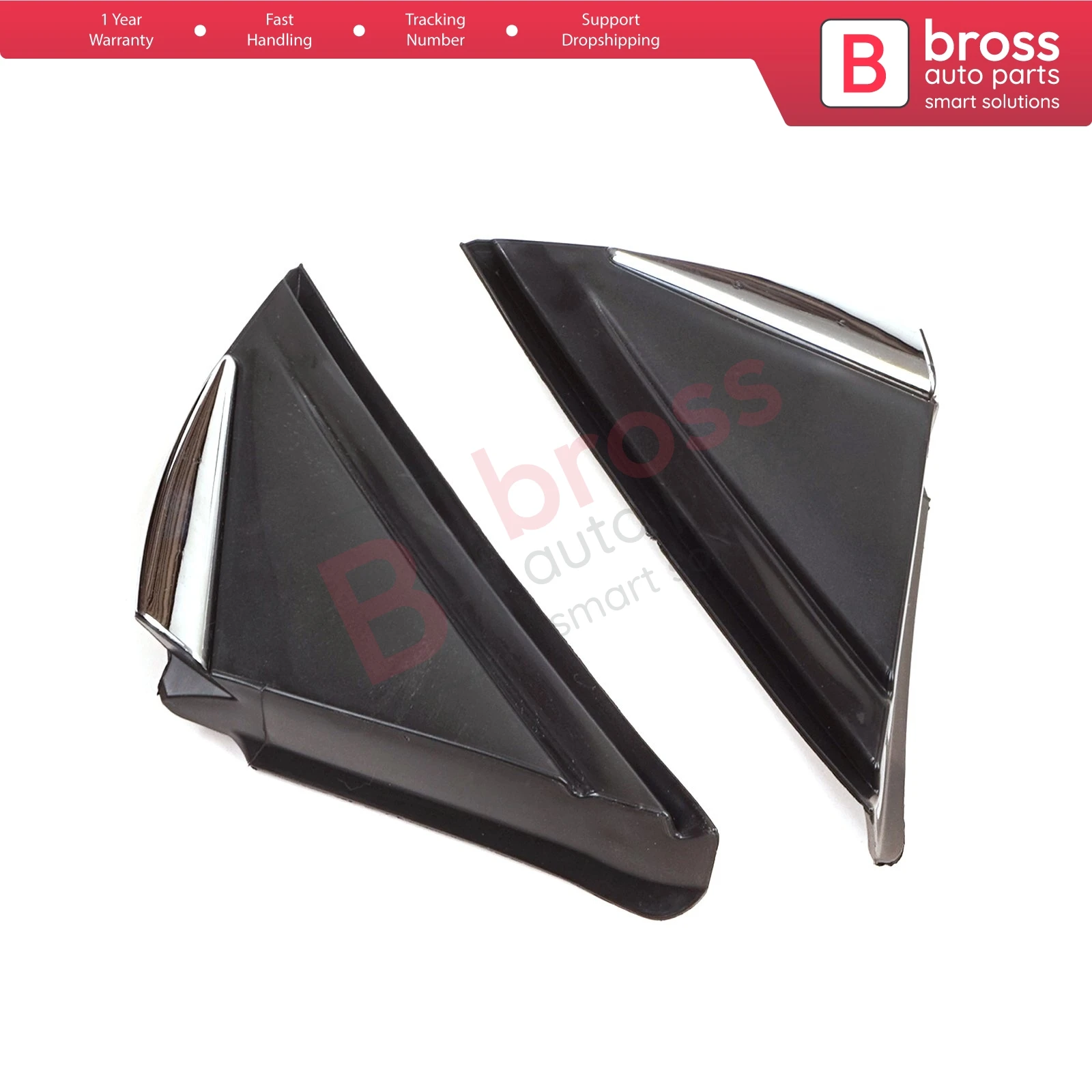 

BSP1132 Side View Mirror Triangle Fender Corner Trim Cover Set for Renault Megane MK4 2016-On 638758950R 638740438R