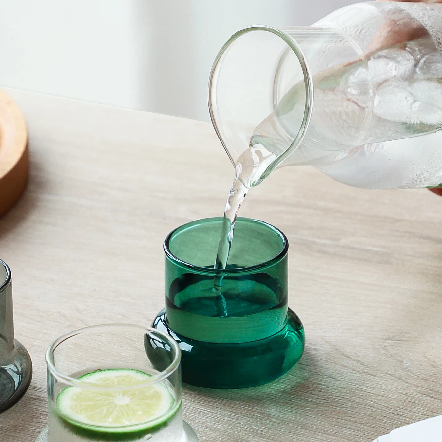 Heat-resistant Glass Jar For Milk Ice Coffee Water And Juice Refrigerator Pitcher Teapot Carafe Cold Brew Drinking Bottle Jug