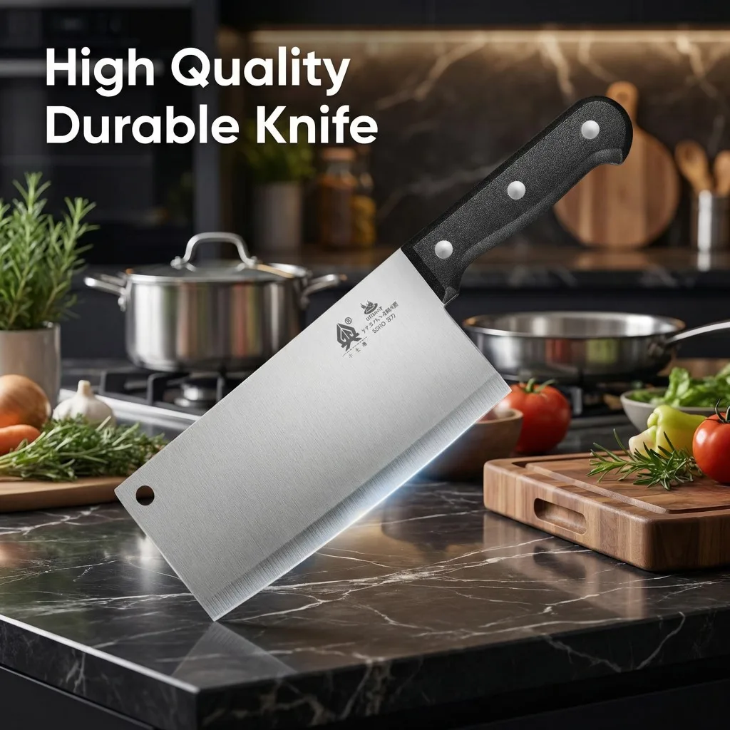 Professional Multi-Function Chef Knife Kitchen Slicing Knife– Heavy Duty Meat Cleaver&Choppping for Meat, Vegetable & Fruit Prep