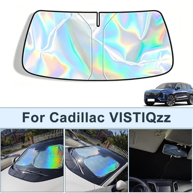 

Foldable Front Windshield Sun Shade For Cadillac VISTIQ UV Reflective Sun Protection Cover Car Interior Accessories