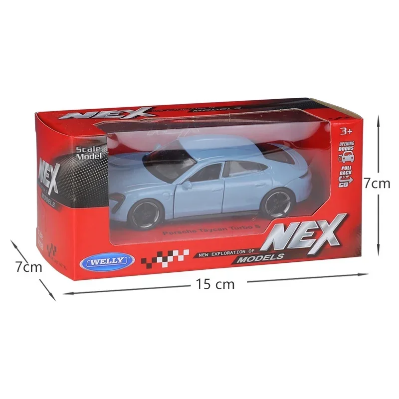 WELLY1:36 Taycan Turbo S retirer Simulation alliage voiture modèle Boomerang jouet garçon préféré cadeau de noël anniversaire B617