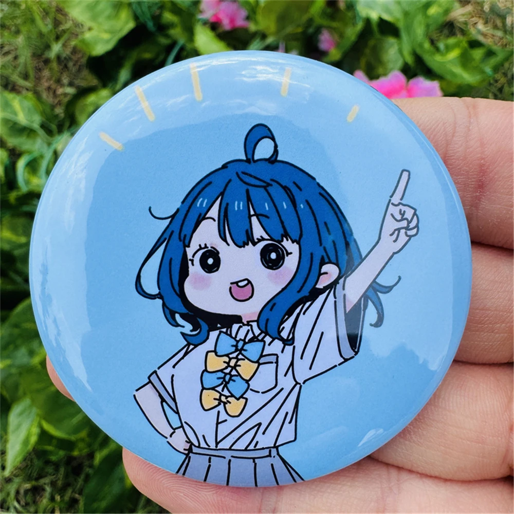 58mm Anime Makeine 너무 많은 패배 영웅 Yanami Anna 코스프레 의상 배지 핀 SPTE Tinplate 브로치 소품 선물