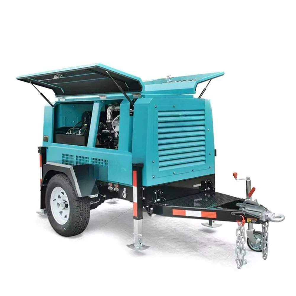 Screw 185 Cfm Portable Air Compressor for Jack Hammer