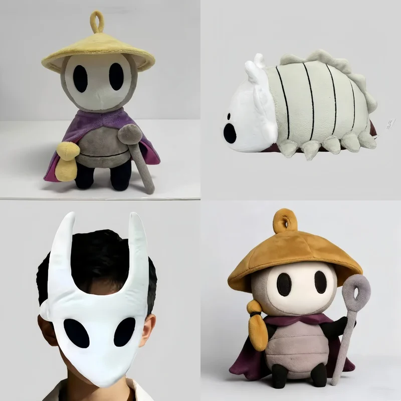 

Мягкая кукла Hollow Knight Silksong Sherma Zhong Kui Beast Bug, кукла-маска, аниме-игры, милые праздничные подарки, размер-сюрприз 19-49 см