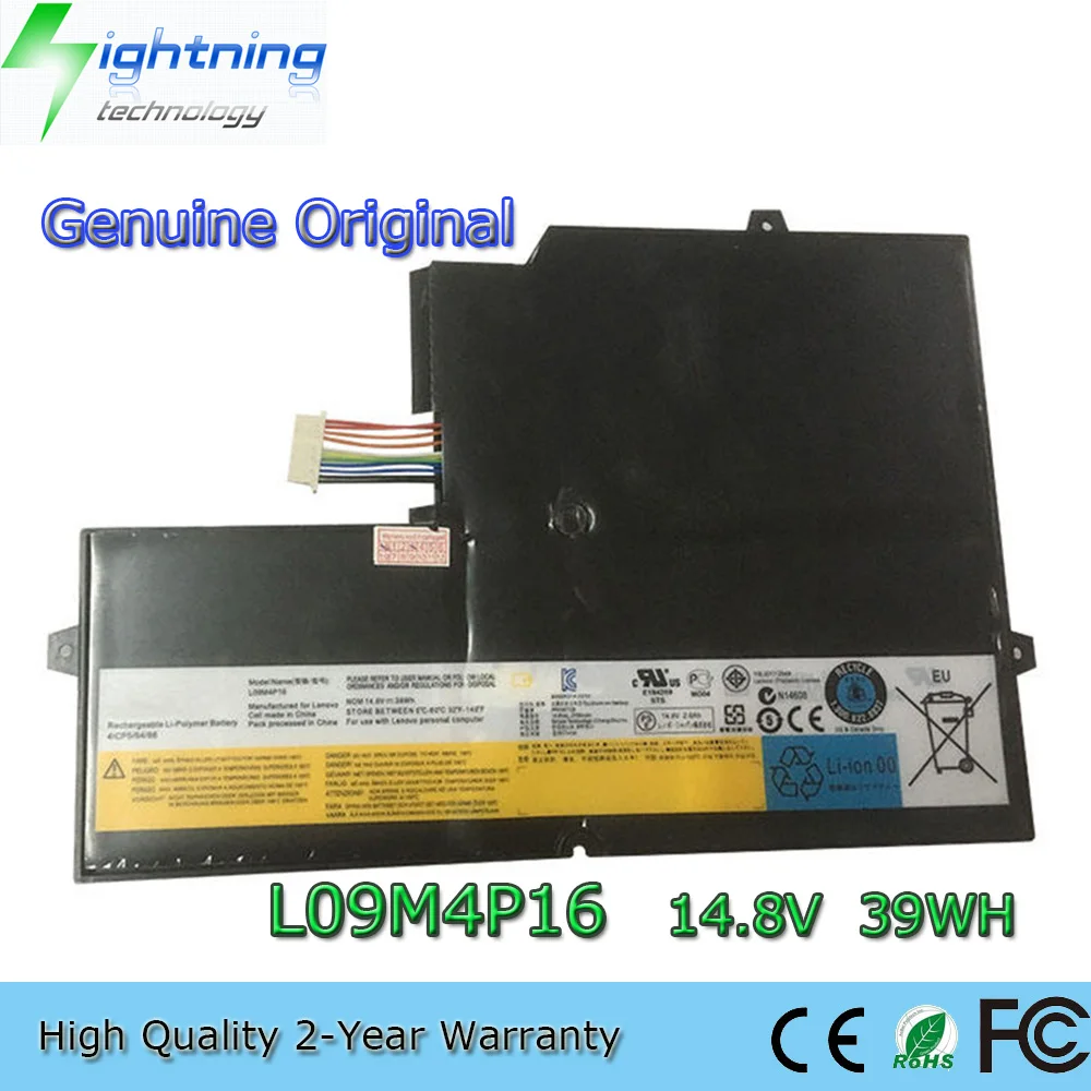 العلامة التجارية الجديدة حقيقية الأصلي L09M4P16 14.8V 39Wh بطارية الكمبيوتر المحمول لينوفو IdeaPad U260 0876-3AU 0876-3BU 57Y6601