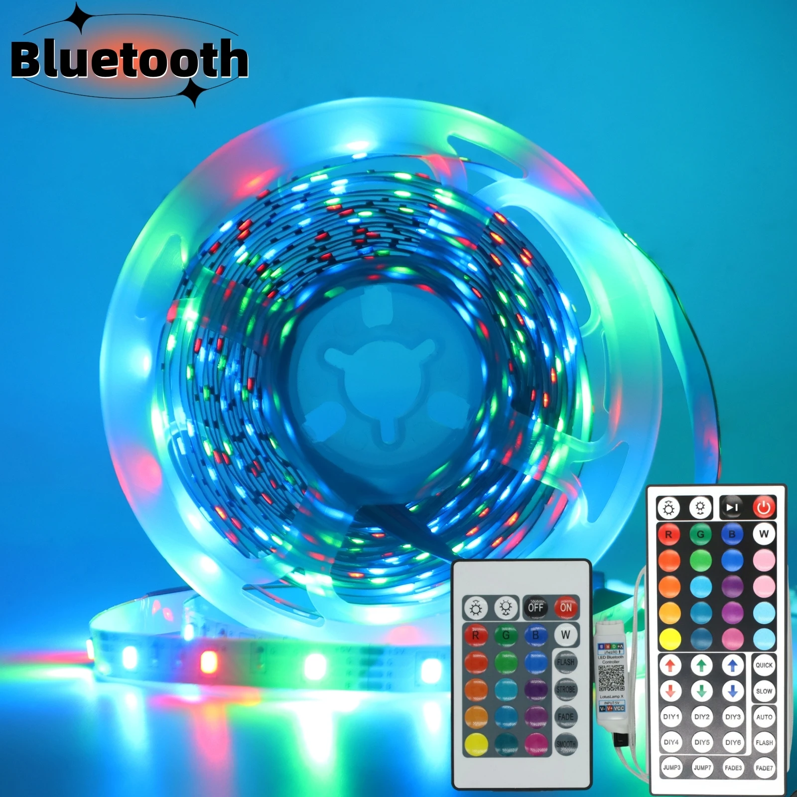 5V USB Battery Power 2835 RGB LED Strip Light 60LEDs/M Smart Bluetooth Flexible Ribbon TV Desktop Screen BackLight Diode Tape