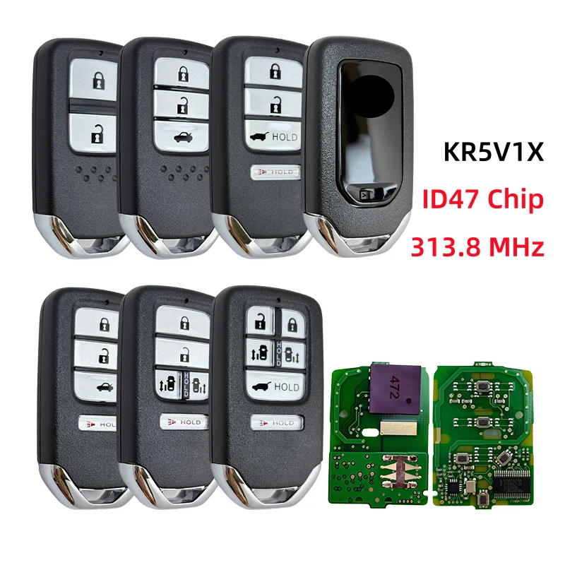 

For Honda Odyssey Clarity Fit Jazz XR-V Vezel Accord ID47 Chip 313.8MHz KR5V1X 2/3/4/5/6 BT Smart Proximity Keyless Entry Remote