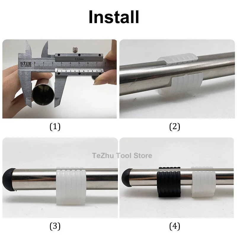 Non-Slip U-type Tube Mat Steel Pipe Clamp Plastic Office Chair Leg Pads Covers Floor Protectors Tube Clamps Snap Fit Plug Tube