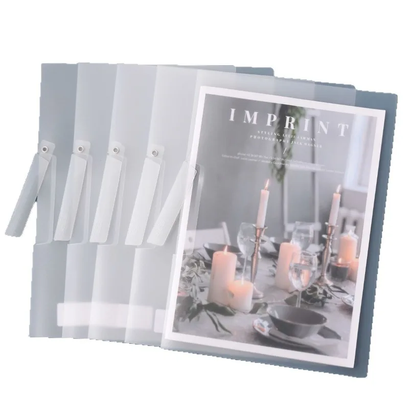 

Back To School Rotating Side Opening Folder Folder, Drawer Clip, Contract Sheet, Transparent Color Test Paper Storage, Student