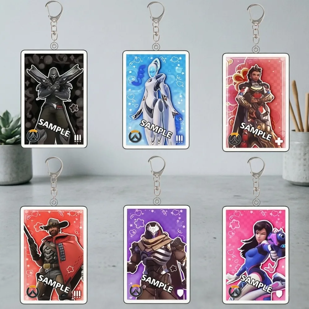 Chaveiro de Acrílico Personalizado Overwatch Reaper Illari Cole Ramattra, Pingente de Mochila Versão Q, Acessórios Criativos, Presente