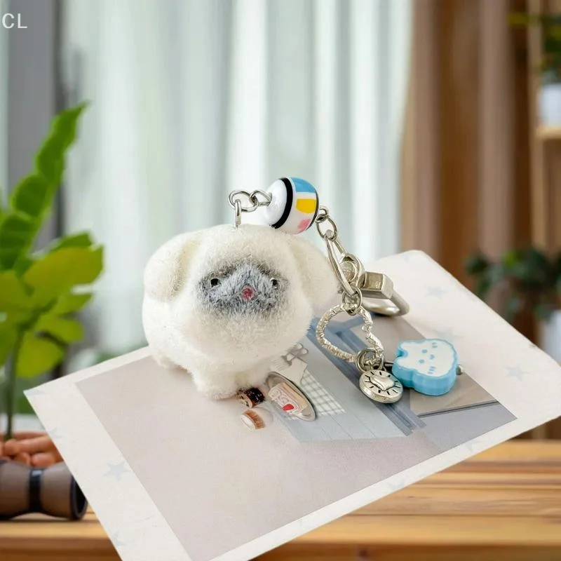 

Adorable 3D Cartoon Puppy Keychain For Women; Bag Accessory and Mobile Phone Pendant Charm Gifts