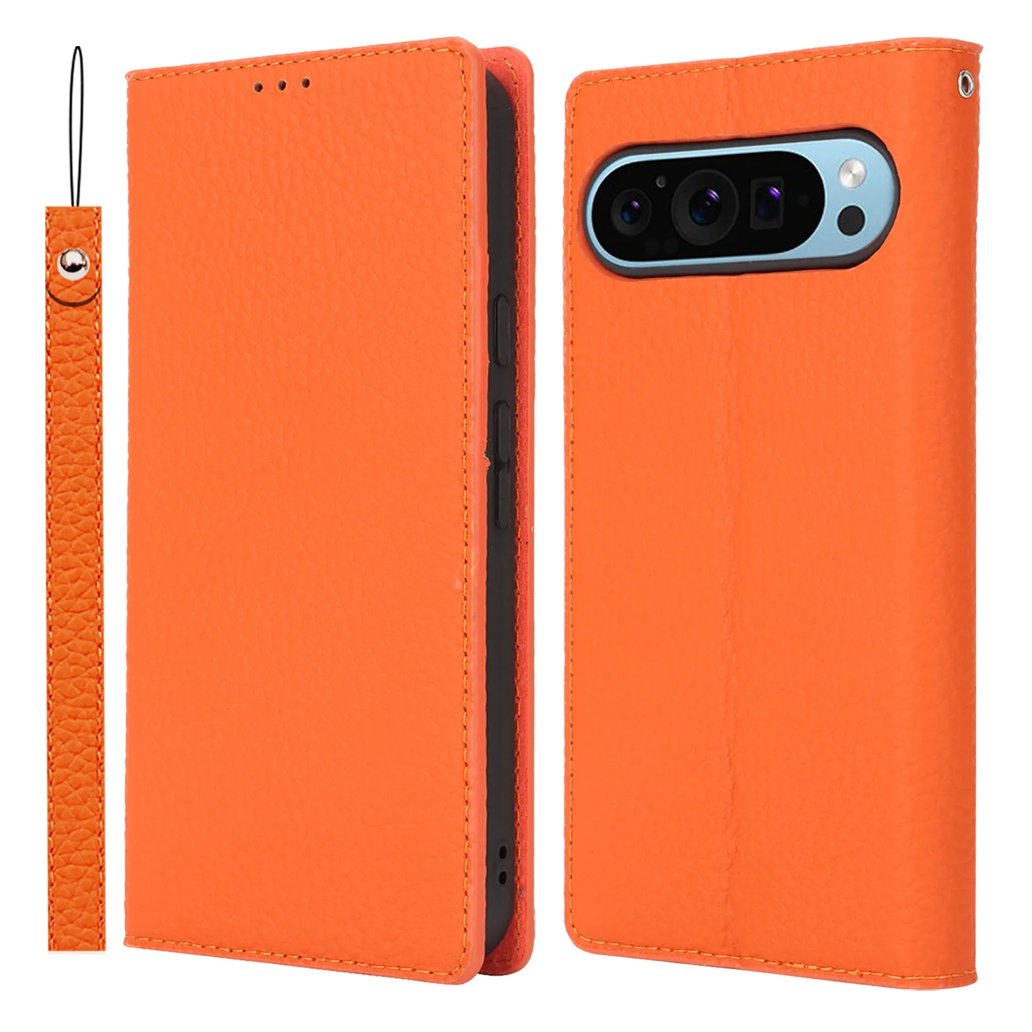 

Чехол для телефона Google Pixel 9 Pro XL/8 Pro, роскошный чехол из натуральной яловой кожи с кошельком для карточек со шнурком для Pixel 10/9/8/7/6/5 серии