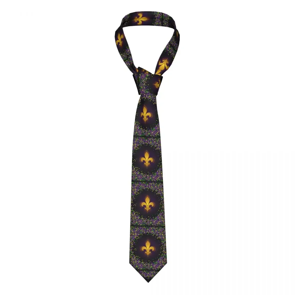 

Formal Skinny Neckties Classic Men's Mardi Gras Wedding Tie Gentleman Narrow