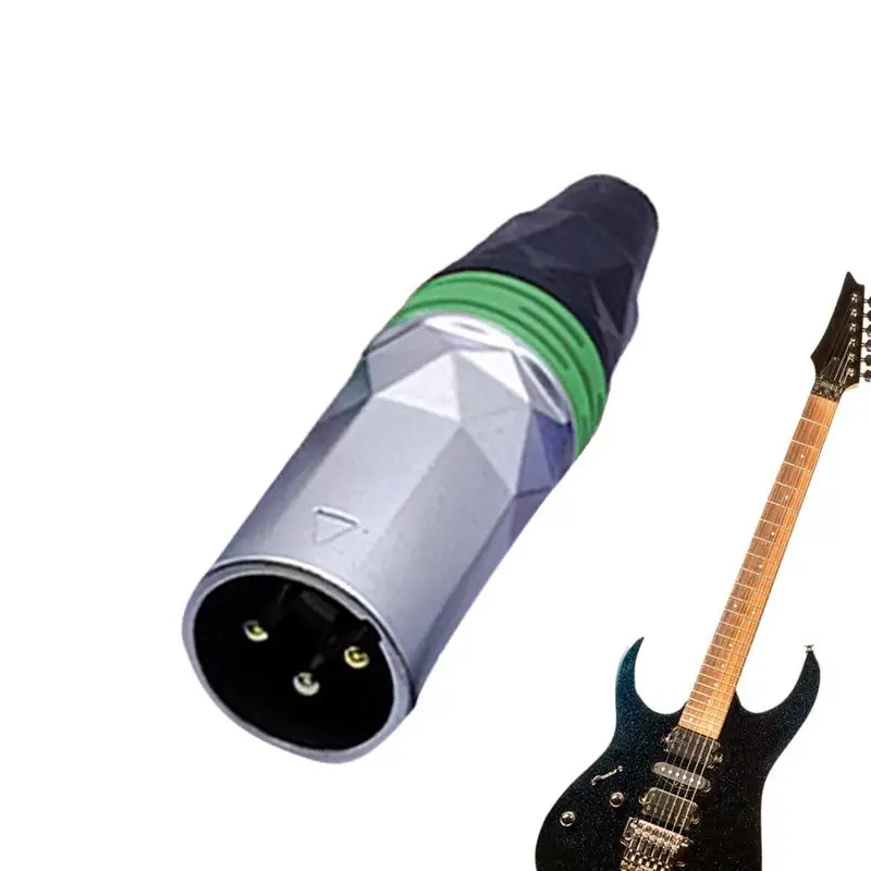 XLR Connectors 3 Pin Male Connectors XLR Audio Male Jack  Audio Equipment with Chrome Plating Professional XLR-F Socket Plug