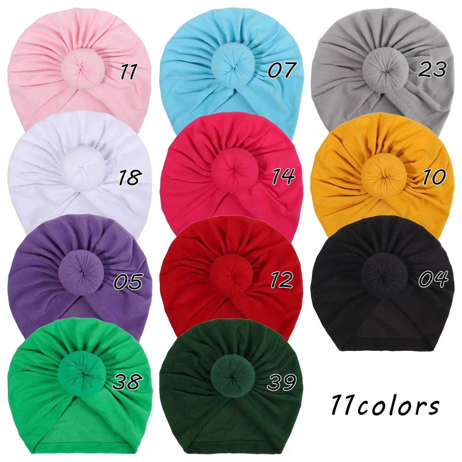 Chapéu do Turbante Elástico Infantil Chapéu do bebê recém-nascido, Soft Catton Nylon Headband, Criança Chapéus, Bonnet Girl Caps, Acessórios para Cabelo Meninas