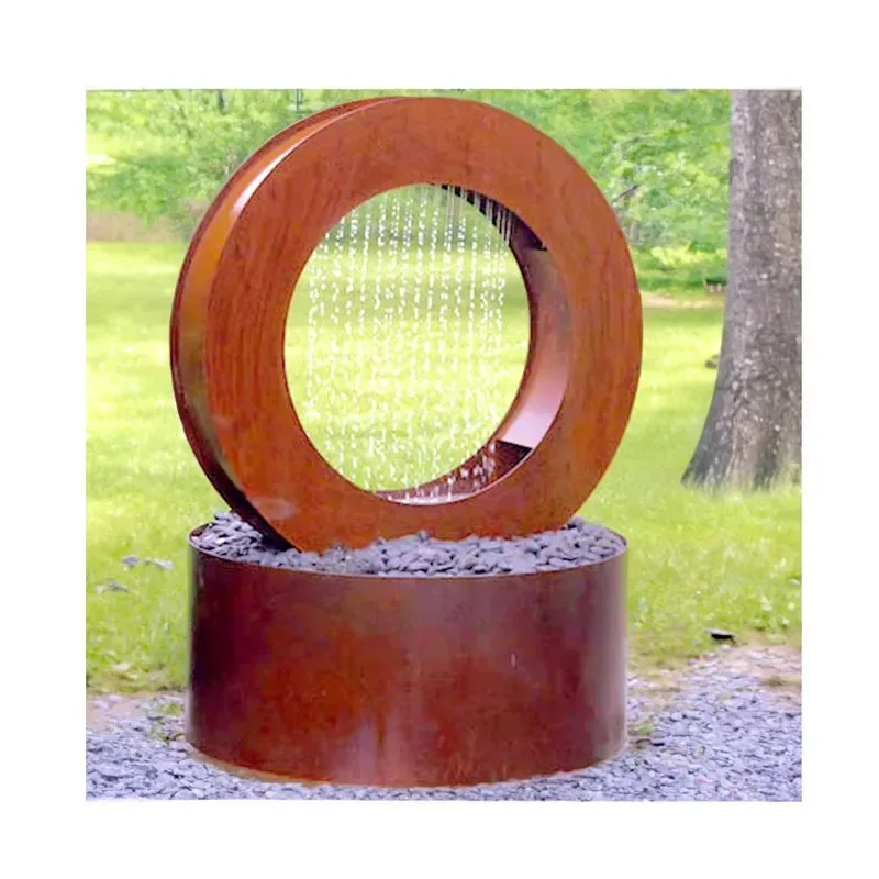 Outdoor Decoration Molten Steel Water Feature Ornament