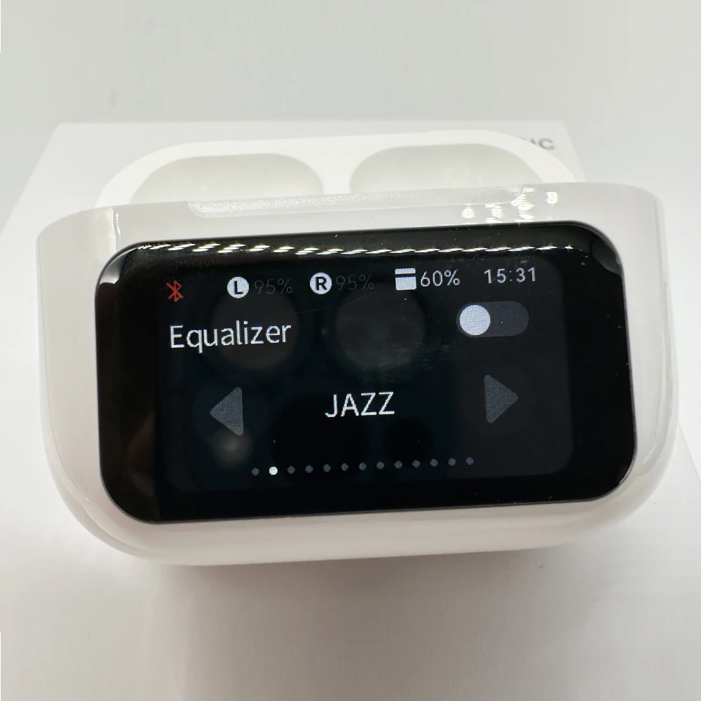 最新A9 Proイヤホン ワイヤレスBT 5.4ヘッドホン ANCノイズキャンセリング イヤホン インイヤータッチスクリーン HDマイク通話機能付き