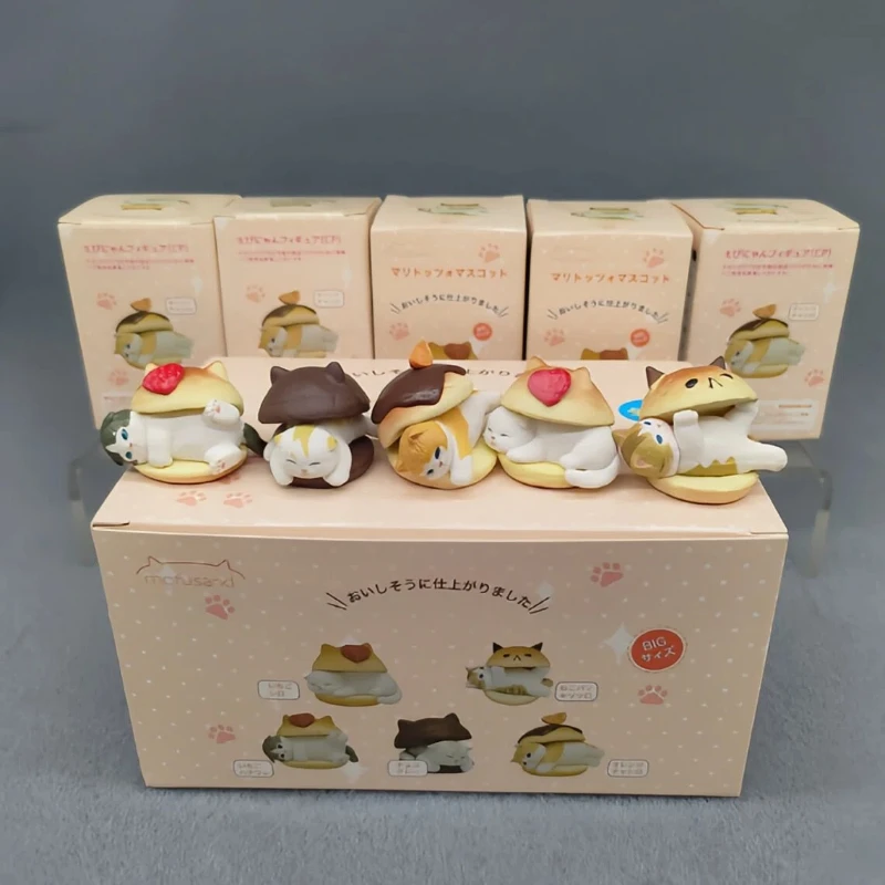 

Коллекционная фигурка Mofusand Plump Series: Кот-Гамбургер, Кот-Фрукт (слепая коробка), кавайное украшение для рабочего стола, подарок на день рождения
