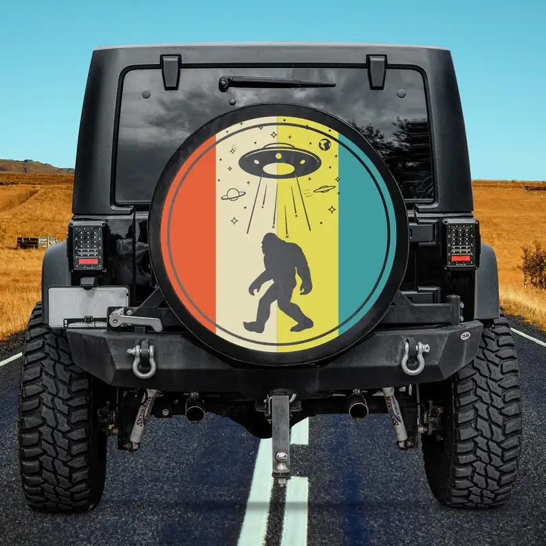 Bigfoot Tire Cover - Spare Tire Cover For Jeep The Tire Cover Comes With Camera Hole Option - Tire Covers For JeepRVCRVBronco