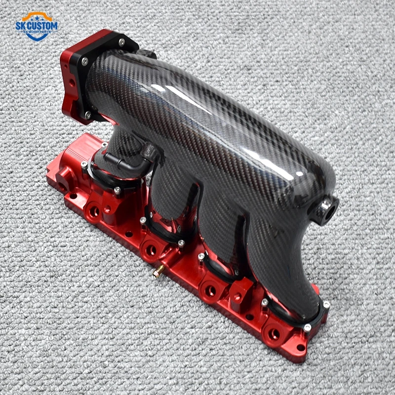 Carbon Fiber Intake Manifold for Honda K20 K24 Engine 70mm Throttle Body - view 6