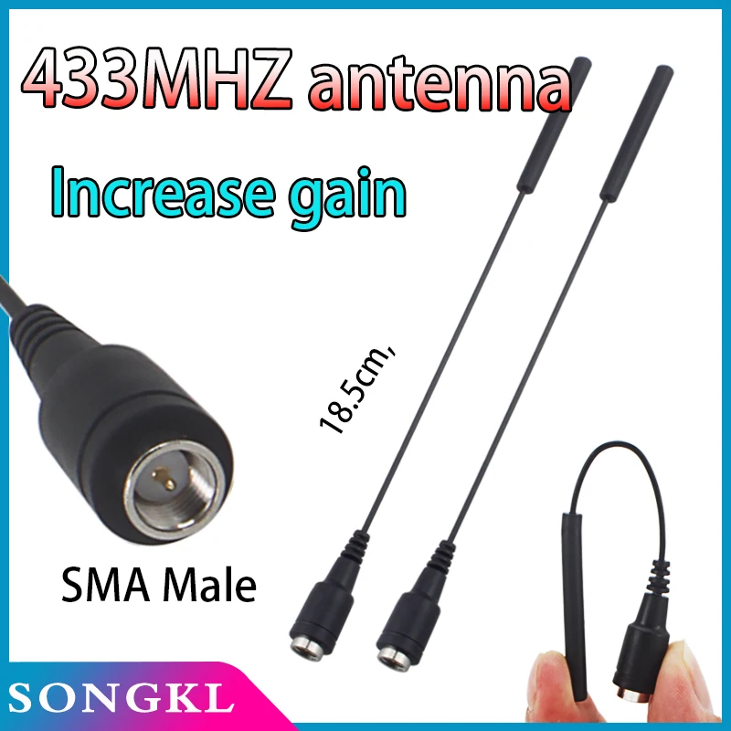 433MHz Soft antenna SMA Male 433mhz/450-470/470-510mhz rubber antena 6dbi IOT wireless watermeter Gasmeter Lorawan Emeter