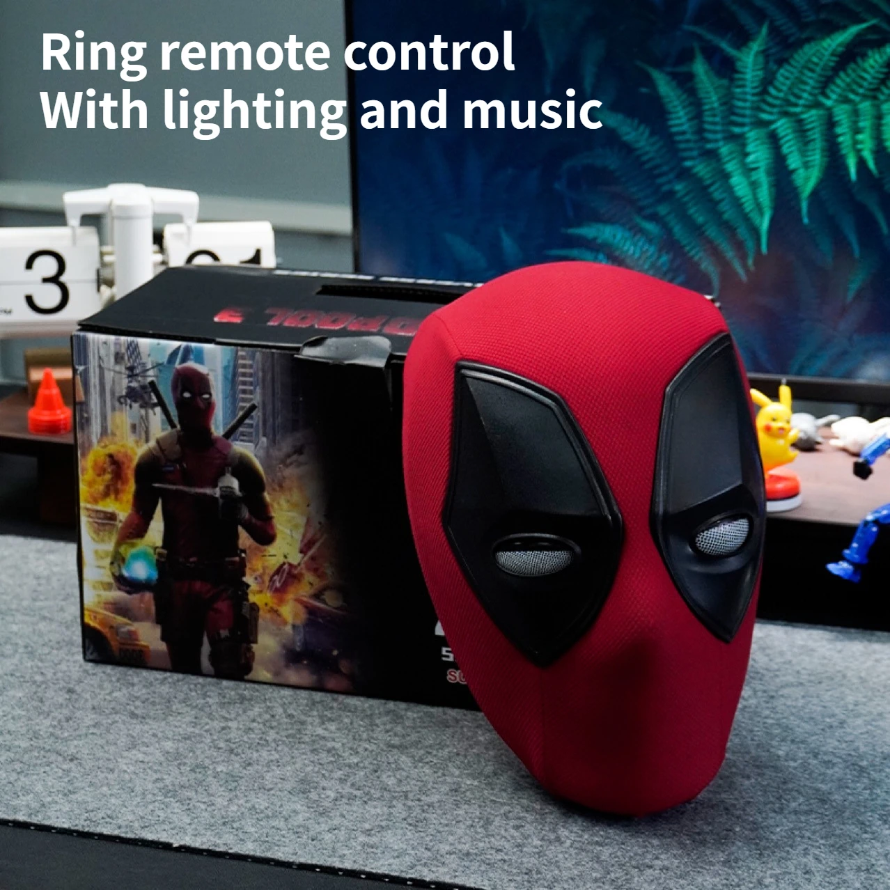 

Mascara Deadpool Mask Mobile Eye Electronic 1:1 Remote Control Marvel Adults Kids Gift Toy Luminous Cosplay Costume Props