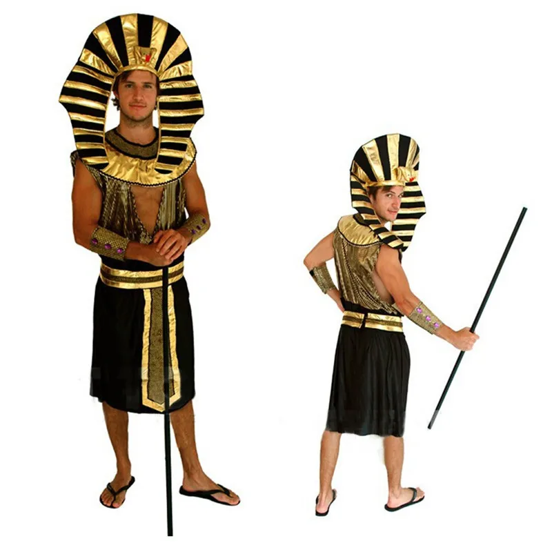 Carnival Party Exotic Cleopatra Cosplay Egyptian Pharaoh Costumes For Men Women Princess Halloween Party Dress