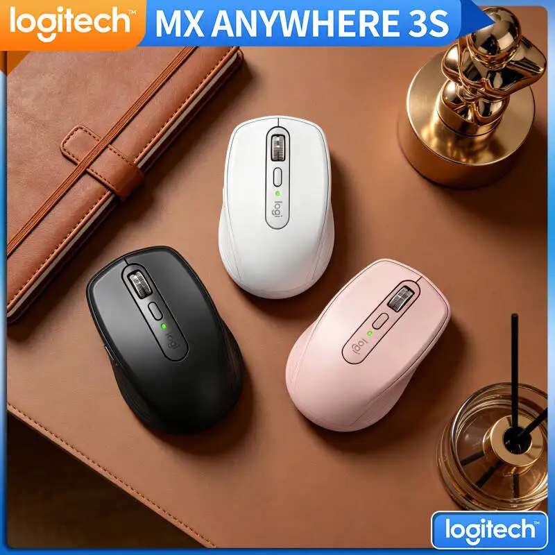 Precision MX Anywhere 3S - 8K DPI, MagSpeed Scroll, Silent Click, Ideal for Cross-Border Trip & Office