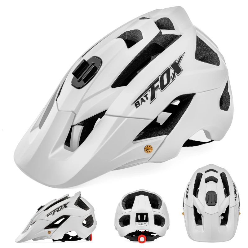 BATFOX 2024 NEW White Bicycle Helmet Sports Safety Men's Cycling Helmets Mountain Bike casco mtb capacete ciclismo