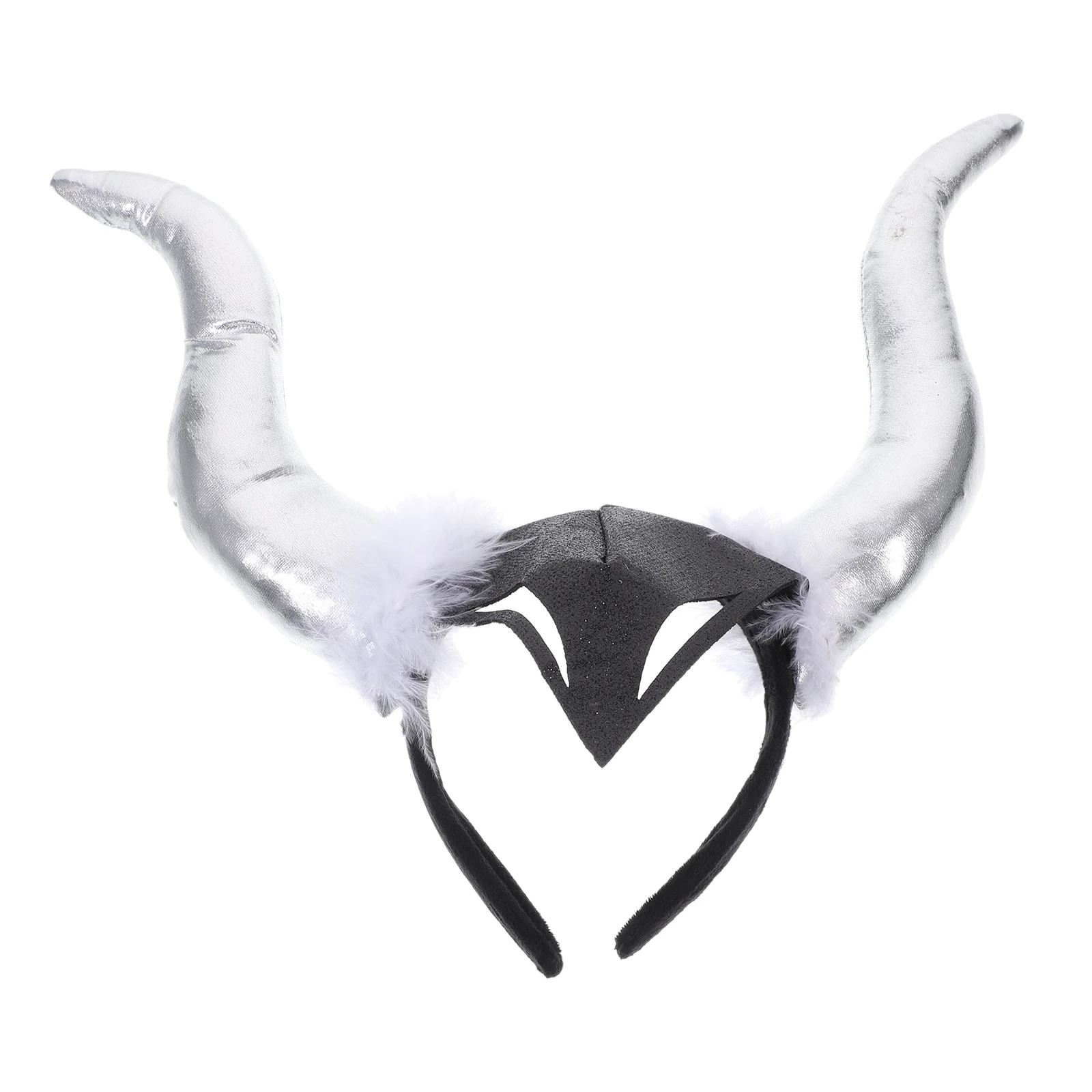 

Ox Horn Headband Hair Hoop Comfortable Durable PU Material Halloween Cosplay Headdress Birthday Party Christmas Photo Props