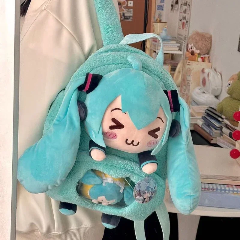 Mochila Hatsune Miku Ita para hombre y mujer, bolsa de felpa itabag de anime, Bolsa Escolar informal de viaje, cosplay, Vocaloid, novedad