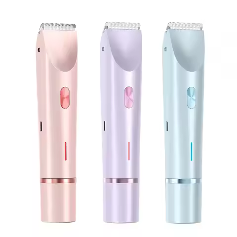2 In 1 Women Electric Razors Bikini Trimmer Face Shavers Hair Removal for Underarms Legs Lady Body Trimmer Waterproof Painless