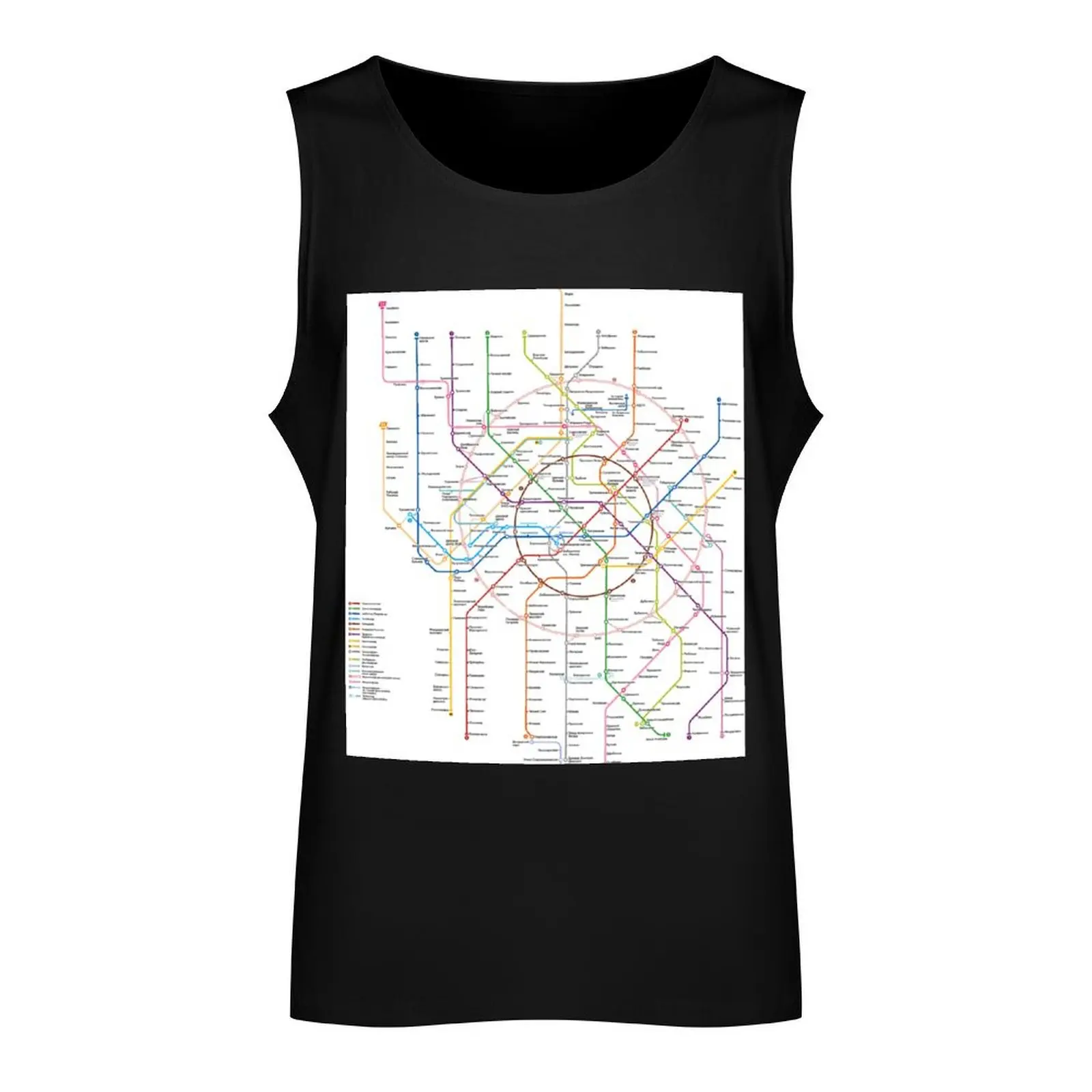 Moscow Metro Tank Top Vest male summer Men's tops