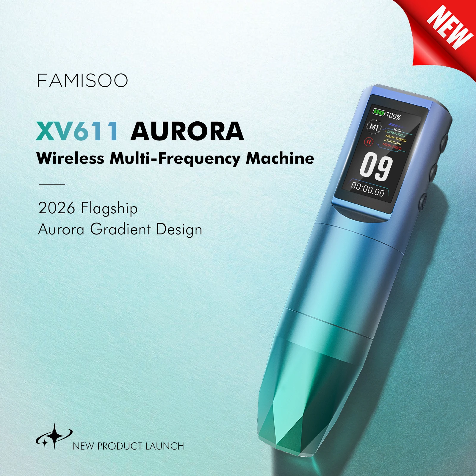 FAMISOO XV611 Wireless PMU Machine Tattoo Pen Machine Microblading Device for Brows Lip Eyeliner SMP Tattoo Linining