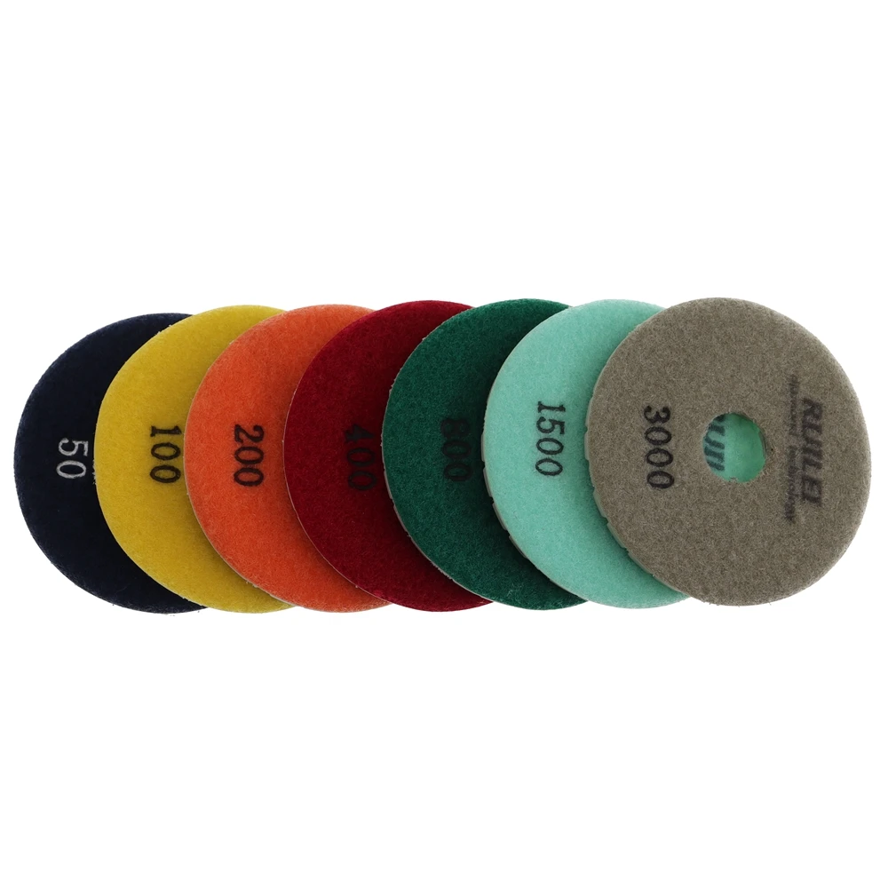 Imagem -02 - Super 4inch Diamond Polishing Pads Seco Molhado 100 mm Polimento Pad para Granito Mármore Pedra Concreto Discos de Moagem Pcs por Conjunto