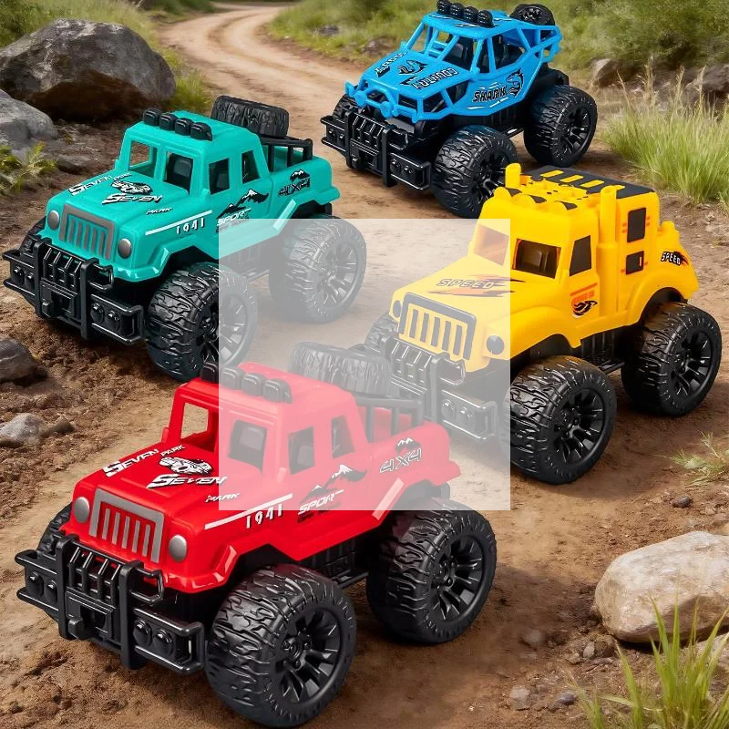 

Kids Inertia Monster Truck Toy Friction Powered Off Road Vehicle Plastic Car For Boys Gift