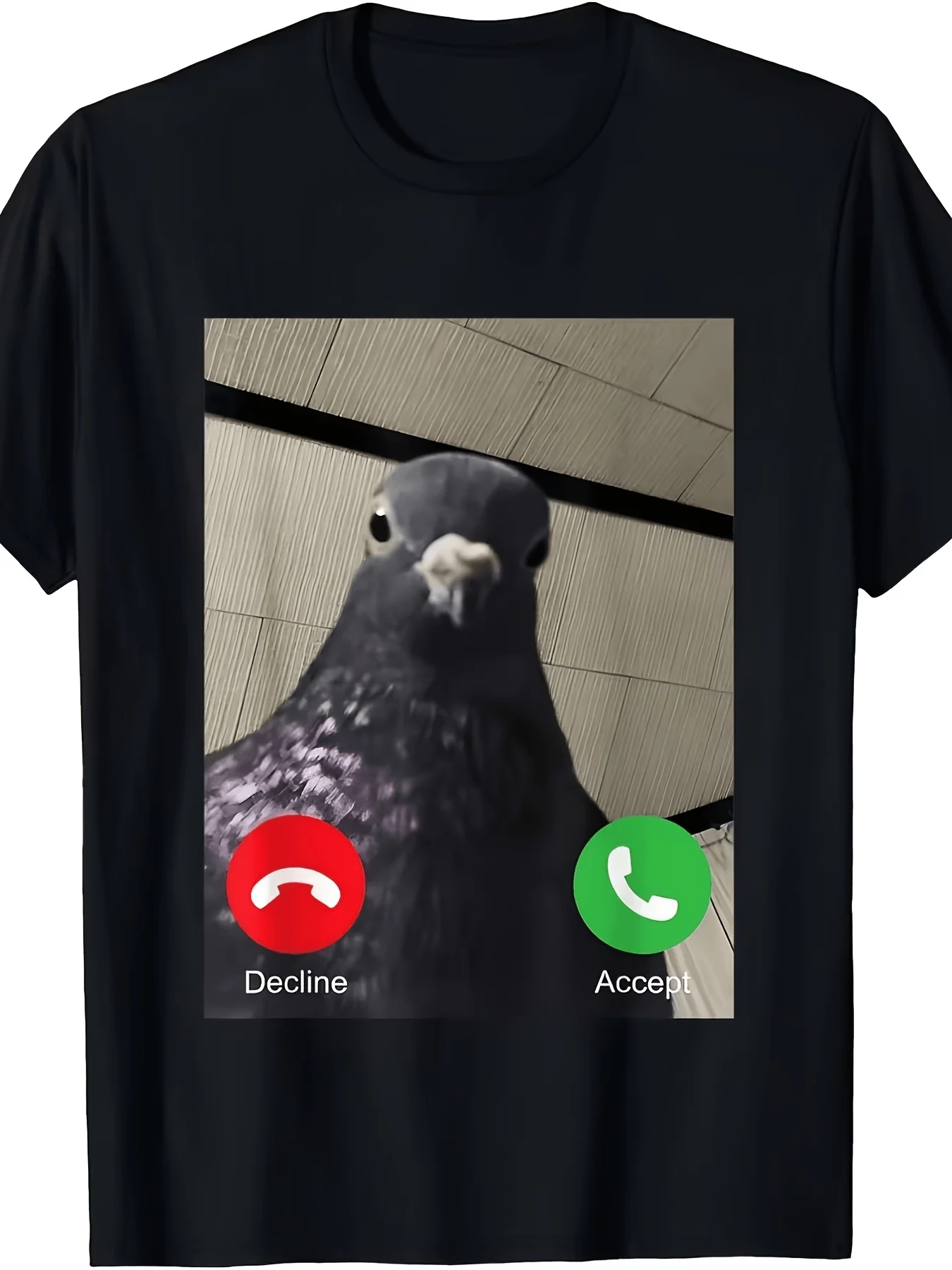 Humorous Pigeon Meme T-Shirt Absurd Brainstorming Tee Suitable for Boys and Girls Graphic Short Sleeve