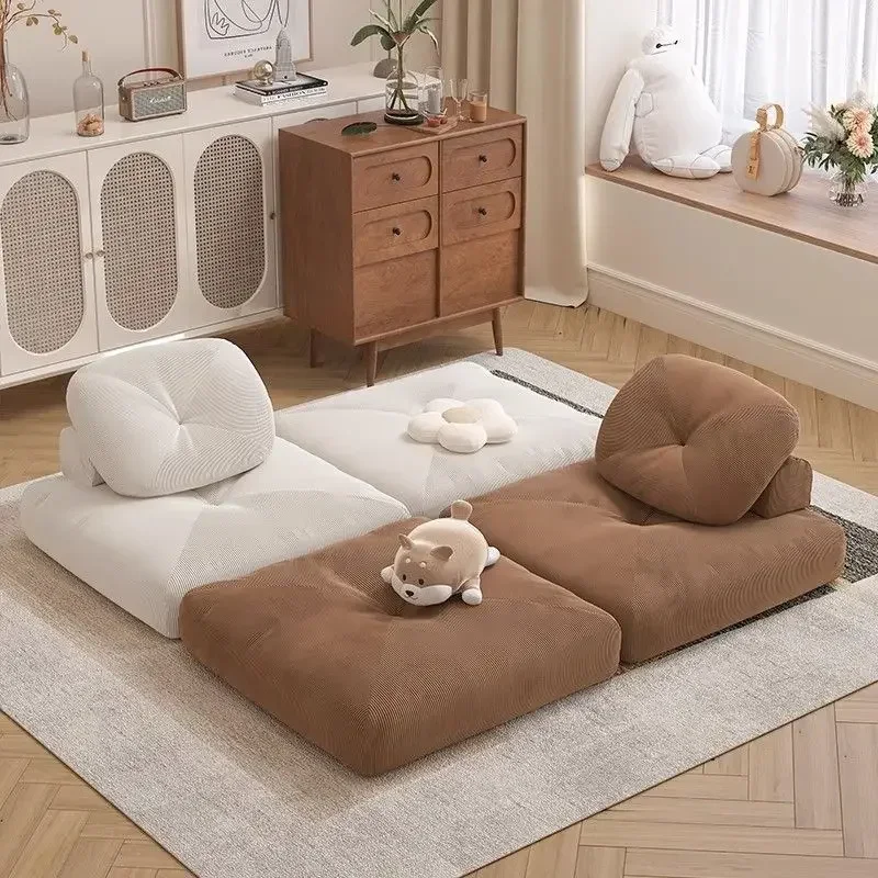 Convertible Filling Bean Bag Sofas Frameless Puffs Single Floor Living Room Sofas Lazy Sofa Folding Couch Home Furniture image 2