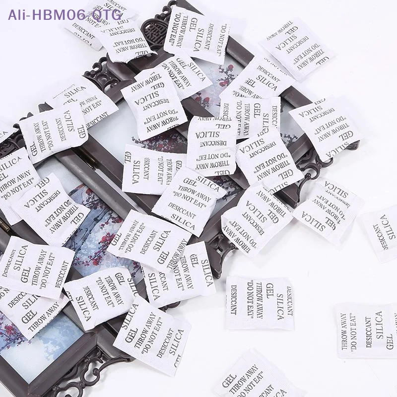 *50-500 Packs Non-Toxic Silica Gel Desiccant Damp High Efficiency Moisture Absorption For Home Absorber Bag Clothes Food Storage