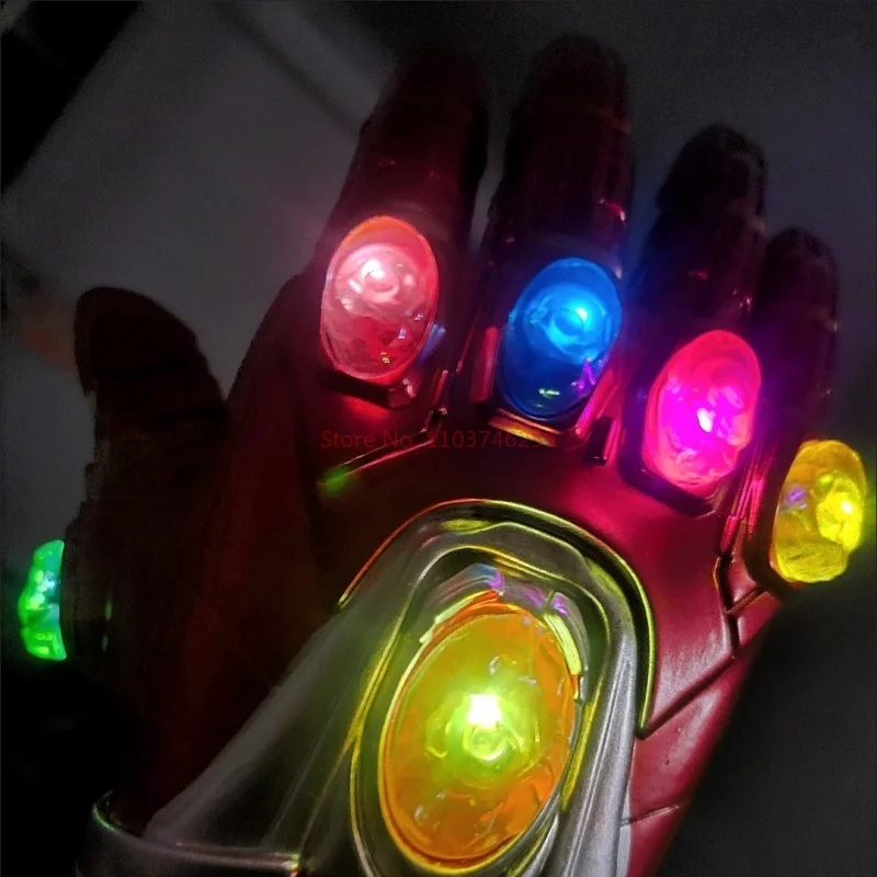 Hot Sale Infinity War Infinity Gauntlet Led Light Marvel Thanos Gloves Action Figure Cosplay Superhero Pvc Adult Child Toy Gifts