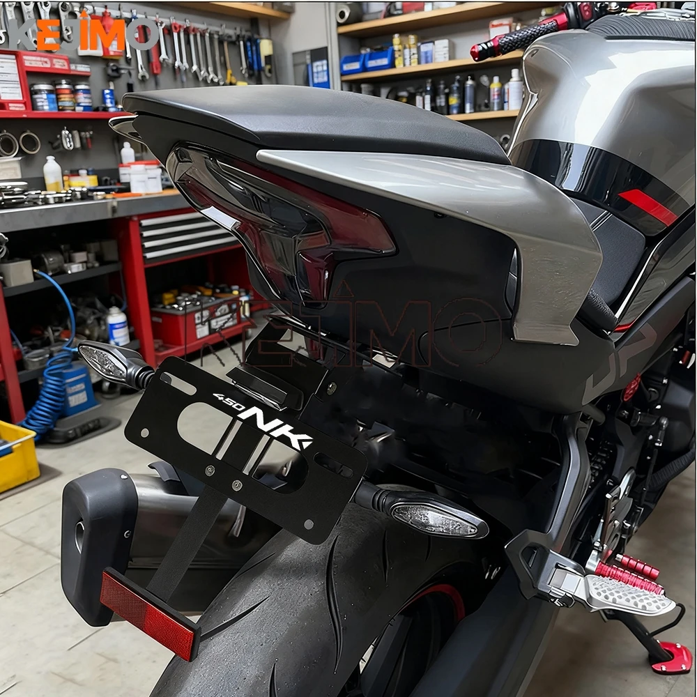 2025 لوحة ترخيص حامل ل CFMOTO 450SR 450 SR SS NK 450NK 450SS 2022-2024 250 300 SR LED بدوره أضواء الإشارة الذيل مرتب الحاجز #1