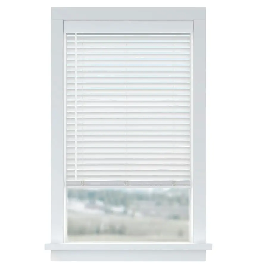 

Basics Cordless Light Filtering Faux Wood Blinds, Easy to Install 2 Blinds for Windows, Timeless Look, Fits up to 23 Width and 6