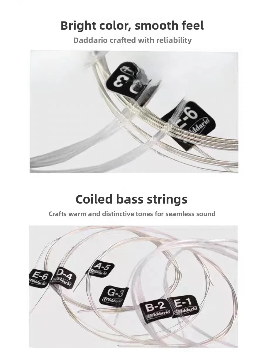 Daddario Nylon Classical Guitar Strings High Tension EJ45 EJ46 Set of 6 Guitar Accessories Standard Tension Guitar Strings - view 3
