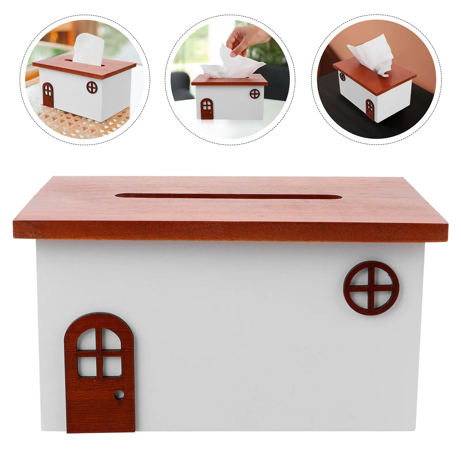 

Rectangular Tissue Box Cover Holder Desktop Tissue Storage Box for Living Room Bedroom Office Modern Elegant Design Large
