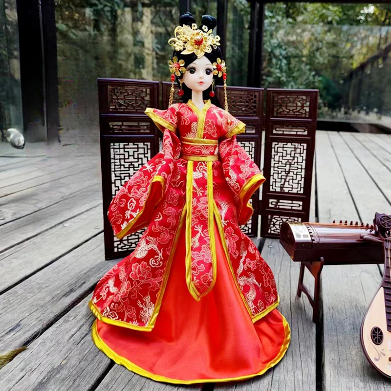1 Pieces 30cm Doll with Ancient Clothes Suitable for 1/6 Doll Accessories Chinese Style Girl Dress Toys for Children