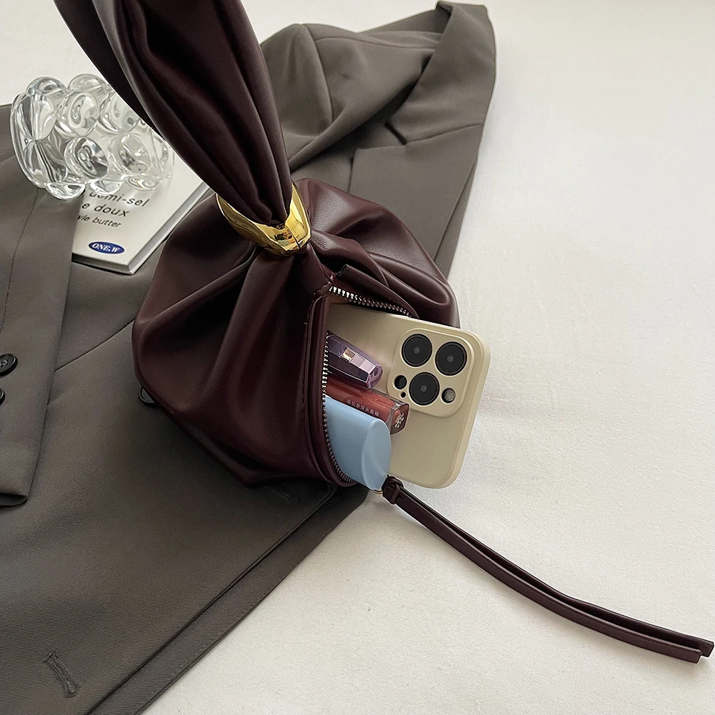 المرأة بولي PU العصرية حمل حقيبة سعة كبيرة مصمم حقيبة يد سستة إغلاق أنيق السوار حقيبة يد المحمولة مترهل المحفظة