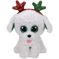 Ty Beanie Boos Plush Toy Sugar The Christmas Santa Dog Doll Animal Anime Collection