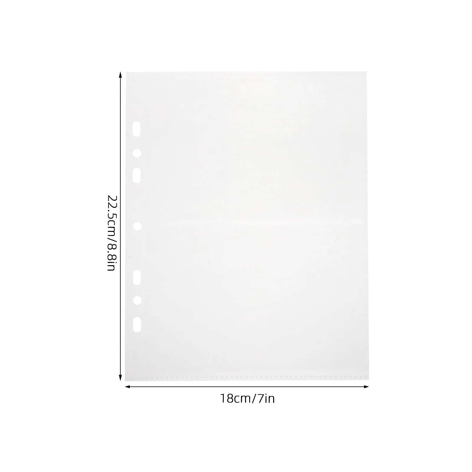 80Sheets Loose Leaf Refill Binder Inserts Clear Plastic Sleeves A5 Size 7-Hole Transparent Album Pages School