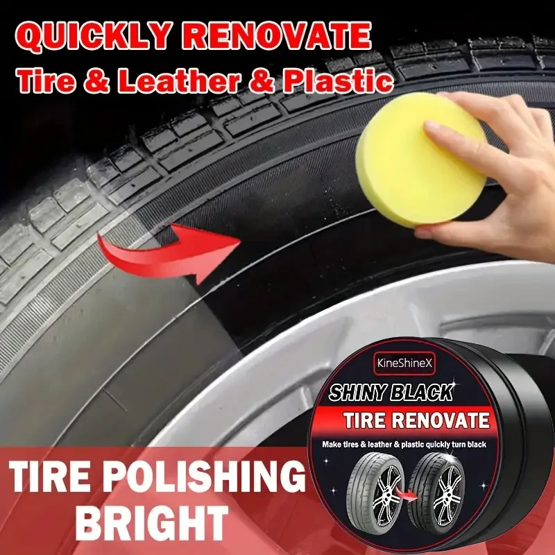 Tire Coating Wax Car Tire Retreading and Film Plating Cream Tire Shine Coating Wax Auto Rubber Parts Shiny Paste Anti-Aging 2026