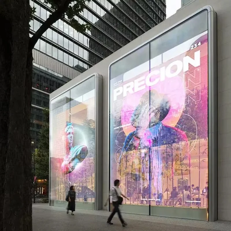 Bendable Flexible Transparent LED Film Screen Seamless Splicing Display for Curved Glass - view 3